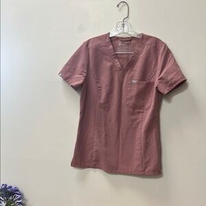 Figs Purple Fitted Short Sleeve Tee